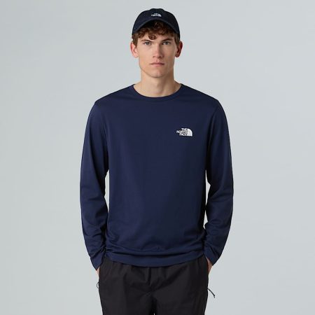 The North Face Simple Dome-t-shirt Met Lange Mouwen Voor Heren Summit Navy male