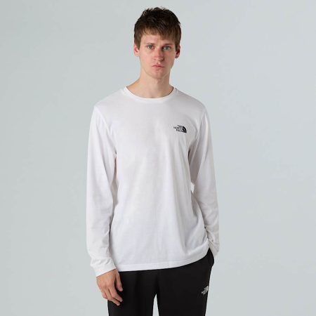 The North Face Simple Dome-t-shirt Met Lange Mouwen Voor Heren Tnf White male