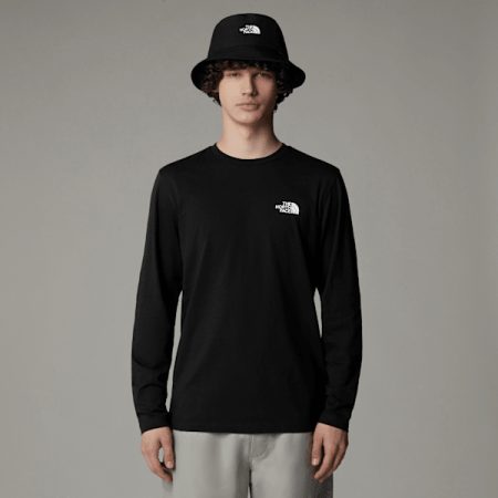 The North Face Simple Dome-t-shirt Met Lange Mouwen Voor Heren Tnf Black male