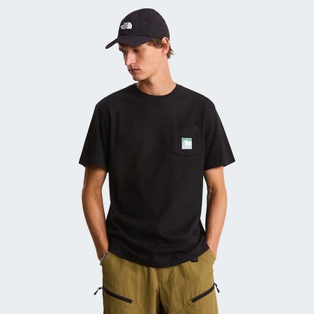 The North Face Mountain Logo Relaxed Graphic T-shirt Voor Heren Tnf Black male