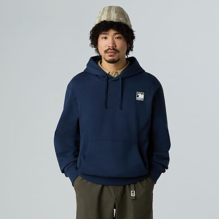The North Face Mountain Logo Relaxed-hoodie Voor Heren Summit Navy male