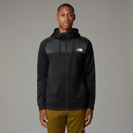 The North Face Reaxion-fleecehoodie Met Volledige Rits Voor Heren Tnf Black-asphalt Grey-npf male