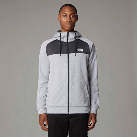 The North Face Reaxion-fleecehoodie Met Volledige Rits Voor Heren Tnf Light Grey Heather-asphalt Grey-npf male