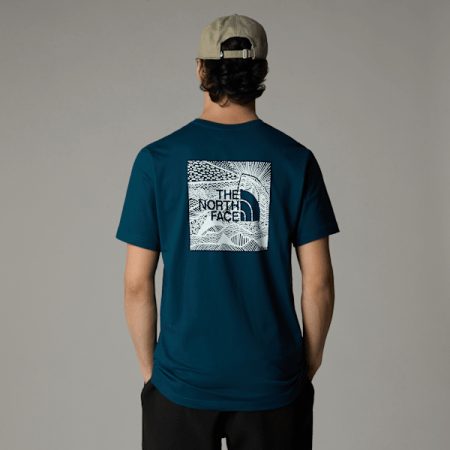 The North Face Redbox Celebration T-shirt Voor Heren Midnight Petrol male