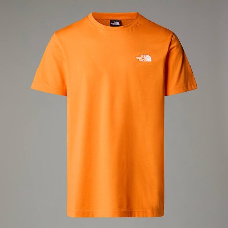 The North Face Simple Dome T-shirt Voor Heren Digital Orange male