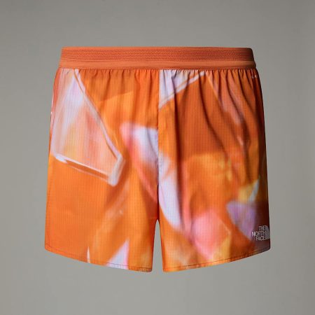The North Face Sunriser-5” Short Voor Heren Digital Orange Prisms Print male