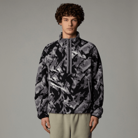 The North Face Tnf Fleeski-fleece Met Kwartrits Voor Heren Tnf Black 3d Summit Mesh Print male