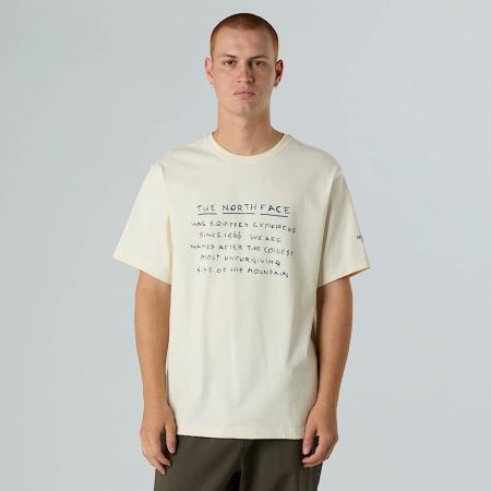 The North Face Tnf Origin Relaxed-t-shirt Voor Heren White Dune-mineral Ink male