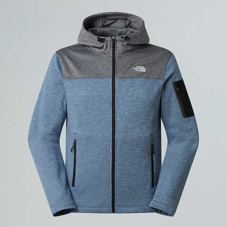 The North Face Tech Emilio-fleecejas Voor Heren Tnf Black Heather-shady Blue Light Heather male