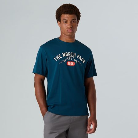 The North Face Varsity T-shirt Met Print Voor Heren Midnight Petrol male