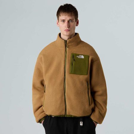 The North Face Omkeerbare Yumiori-fleecejas Voor Heren Forest Olive-utility Brown male