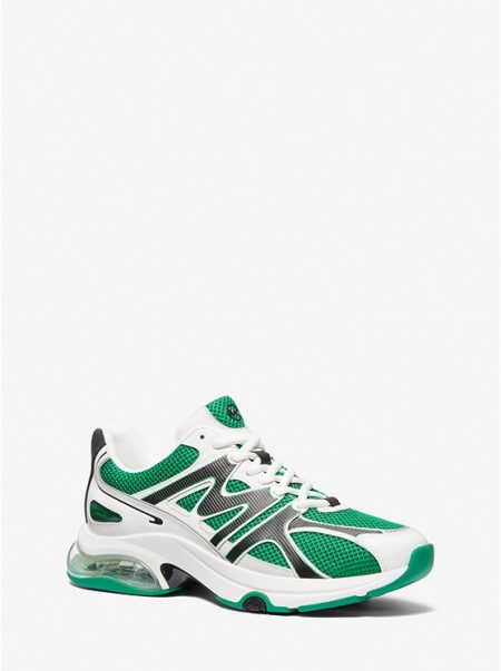 Michael Kors Kit Extreme Mesh Sneakers Heren Groen Wit - Maat 46 - Kleur: WitZwartGroen | Soccerfanshop