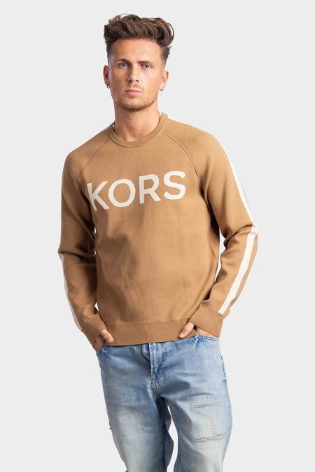 Michael Kors Stretch Sweater Heren Bruin/Beige - Maat M - Kleur: BeigeBruin | Soccerfanshop