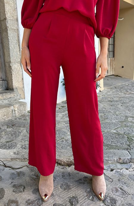 Mila Pantalon Bordeaux Regular