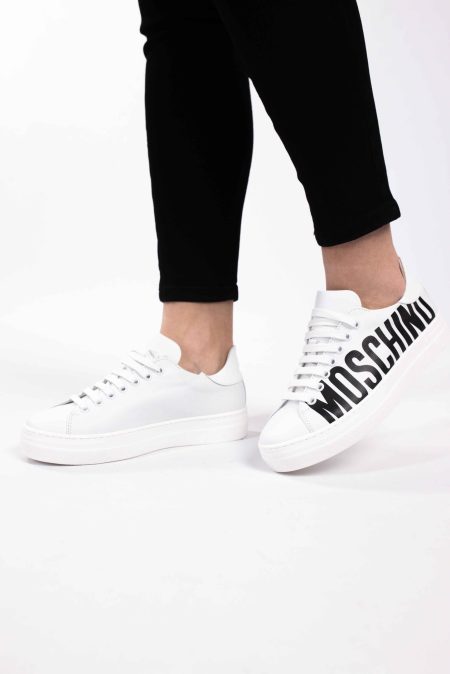 Moschino Sneakers 74419 Dames/Kids Wit/Zwart - Maat 38 - Kleur: WitZwart | Soccerfanshop