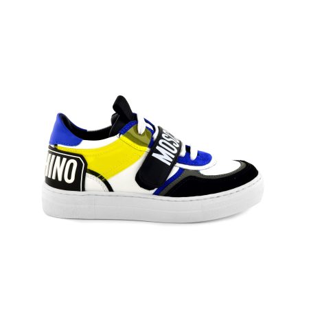 Moschino Sneakers 71798 Dames/Kids Wit/Blauw/Geel - Maat 41 - Kleur: WitZwartGeelBlauw | Soccerfanshop