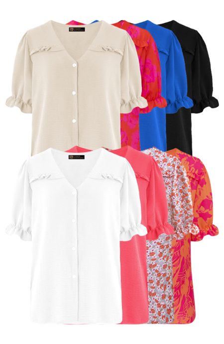 Musthave Deal Ruffle Tops Met Pofmouwen