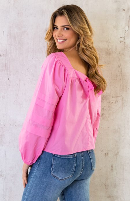 Musthave Strik Blouse Fuchsia