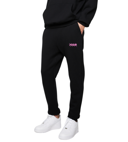 Circles Logo Sweatpants Black/ Pink - XL