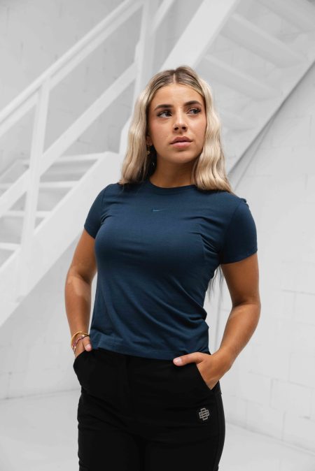 Nike Sportswear Chill Knit T-Shirt Dames Donkergroen - Maat L - Kleur: Donkergroen | Soccerfanshop