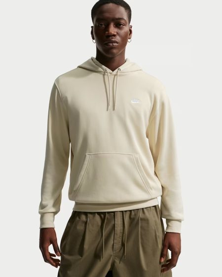 Nike Sportswear Club Fleece Hoodie Heren Beige - Maat XL - Kleur: Beige | Soccerfanshop