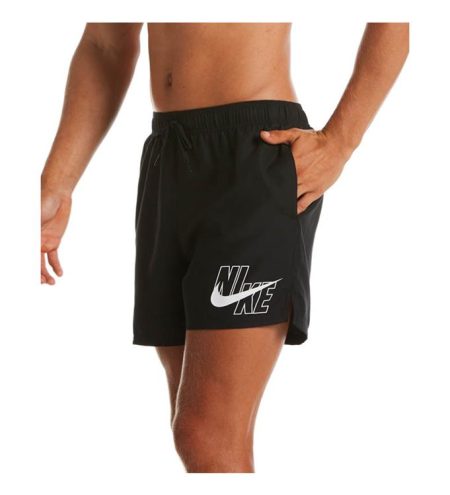 Nike Swim Logo Solid 5" Zwembroek Heren Zwart - Maat XL - Kleur: Zwart | Soccerfanshop