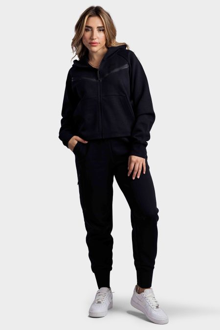 Nike Tech Fleece Trainingspak Dames Zwart - Maat L - Kleur: Zwart | Soccerfanshop
