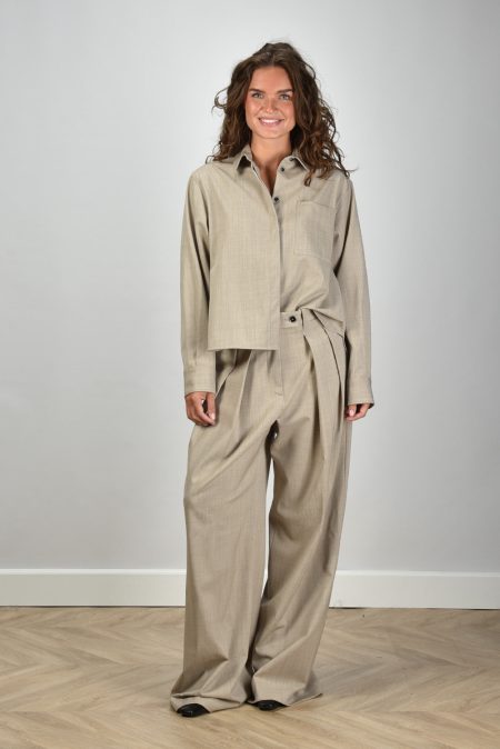 Nine In The Morning broek Sandra 9FW25-SN70 beige