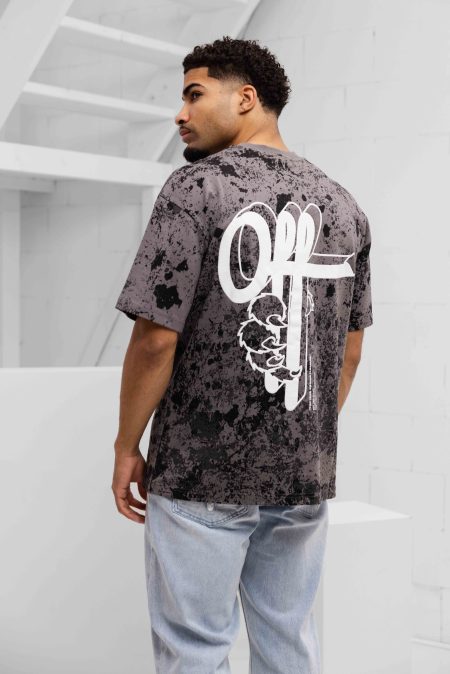 Off The Pitch Blotch Loose Fit T-Shirt Heren Zwart - Maat M - Kleur: Zwart | Soccerfanshop