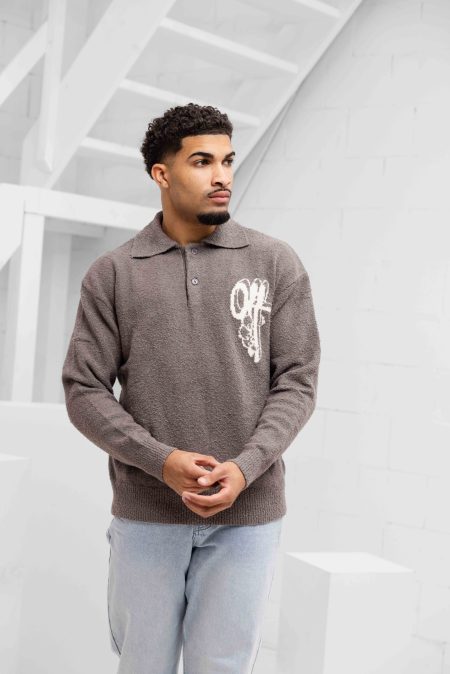 Off The Pitch Boucle Grip Sweater Heren Grijs - Maat M - Kleur: Grijs | Soccerfanshop