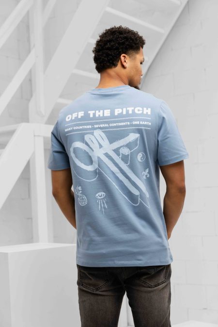 Off The Pitch Element T-Shirt Heren Blauw - Maat L - Kleur: Blauw | Soccerfanshop
