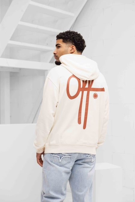 Off The Pitch Full Stop Hoodie Heren Gebroken Wit - Maat XXL - Kleur: Gebroken Wit | Soccerfanshop