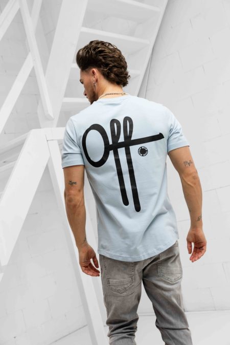Off The Pitch Fullstop Slim Fit T-Shirt Heren Lichtblauw - Maat XL - Kleur: Lichtblauw | Soccerfanshop