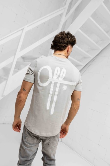 Off The Pitch Fullstop Slim Fit T-Shirt Heren Lichtgrijs - Maat L - Kleur: Lichtgrijs | Soccerfanshop