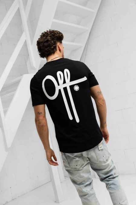 Off The Pitch Fullstop Slim Fit T-Shirt Heren Zwart - Maat XXL - Kleur: Zwart | Soccerfanshop