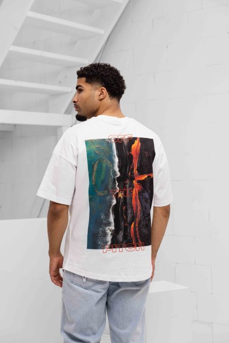 Off The Pitch Lava T-Shirt Heren Wit - Maat XS - Kleur: Wit | Soccerfanshop