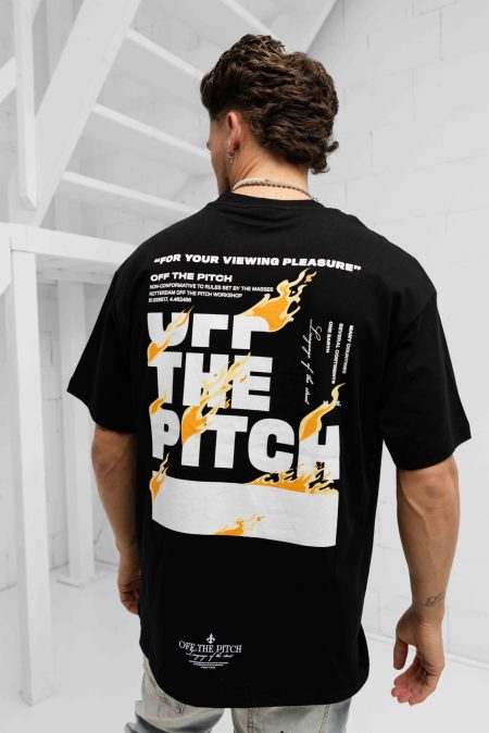 Off The Pitch Lit T-Shirt Heren Zwart - Maat XXL - Kleur: Zwart | Soccerfanshop
