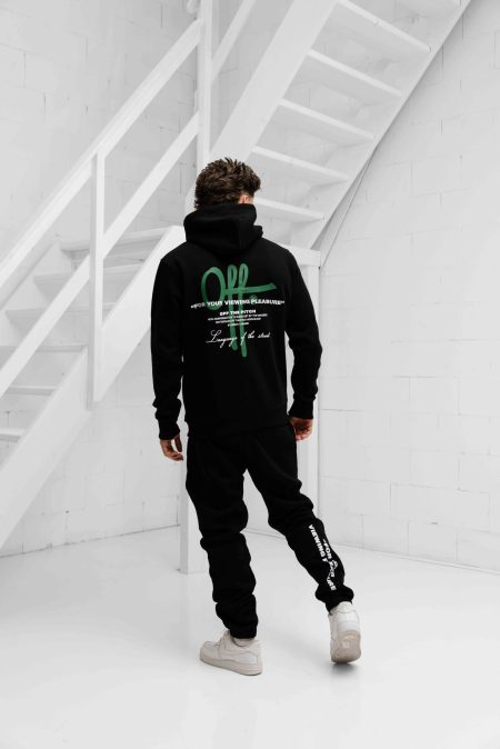 Off The Pitch Neo Trainingspak Heren Zwart/Groen - Maat XXL - Kleur: ZwartGroen | Soccerfanshop