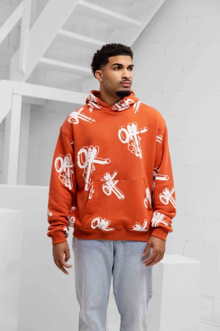Off The Pitch Off Mark Hoodie Heren Oranje - Maat XL - Kleur: Oranje | Soccerfanshop
