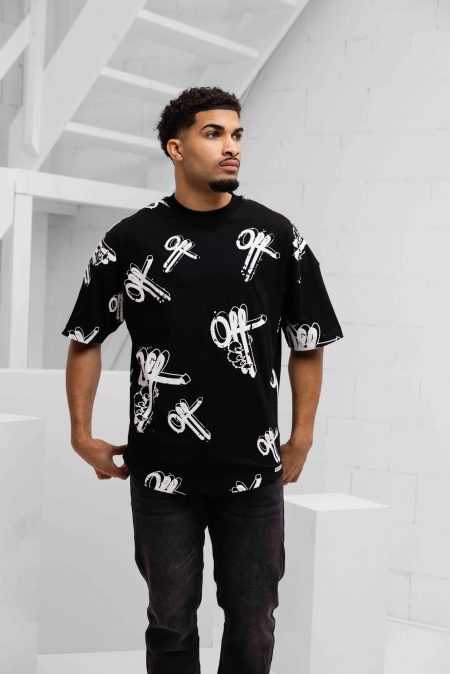 Off The Pitch Off Mark Oversized T-Shirt Heren Zwart - Maat M - Kleur: Zwart | Soccerfanshop