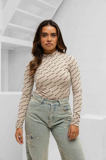 Off The Pitch Paige Bodysuit Dames Beige - Maat M - Kleur: Beige | Soccerfanshop