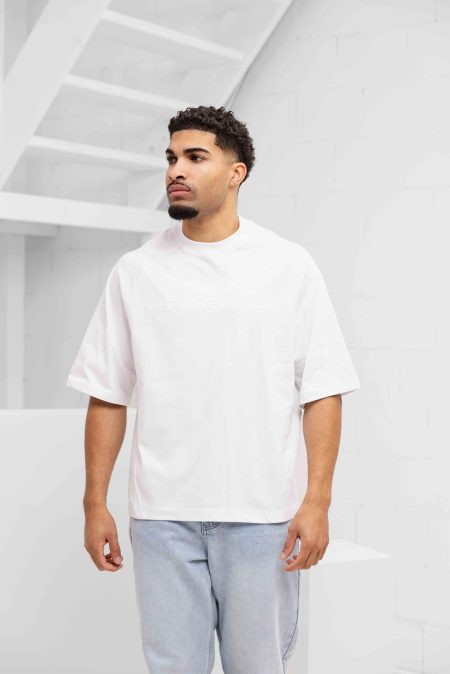 Off The Pitch Raglan Loose Fit T-Shirt Heren Wit - Maat M - Kleur: Wit | Soccerfanshop