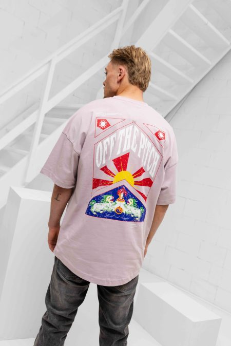 Off The Pitch Season Oversized T-Shirt Heren Paars - Maat XL - Kleur: Paars | Soccerfanshop