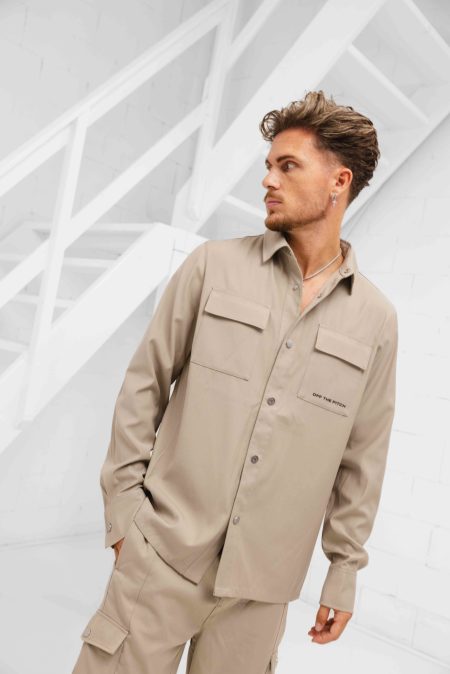 Off The Pitch System Shirt Heren Beige - Maat L - Kleur: Beige | Soccerfanshop