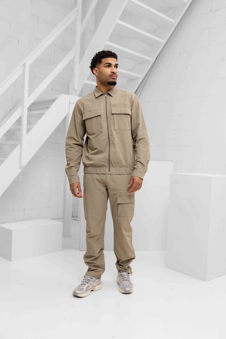 Off The Pitch Utility Maze Trainingspak Heren Beige - Maat XXL - Kleur: Beige | Soccerfanshop