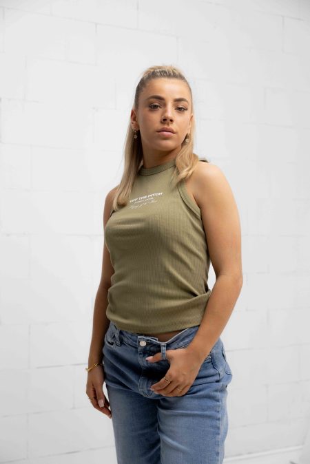 Off The Pitch WMNS Rib Top Dames Donkergroen - Maat XXL - Kleur: Donkergroen | Soccerfanshop