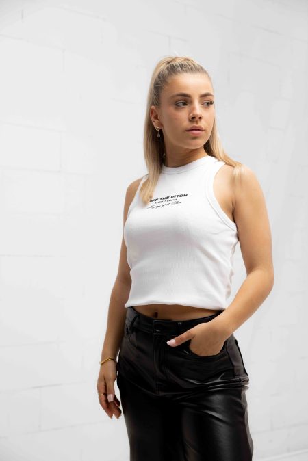 Off The Pitch WMNS Rib Top Dames Wit - Maat XL - Kleur: Wit | Soccerfanshop