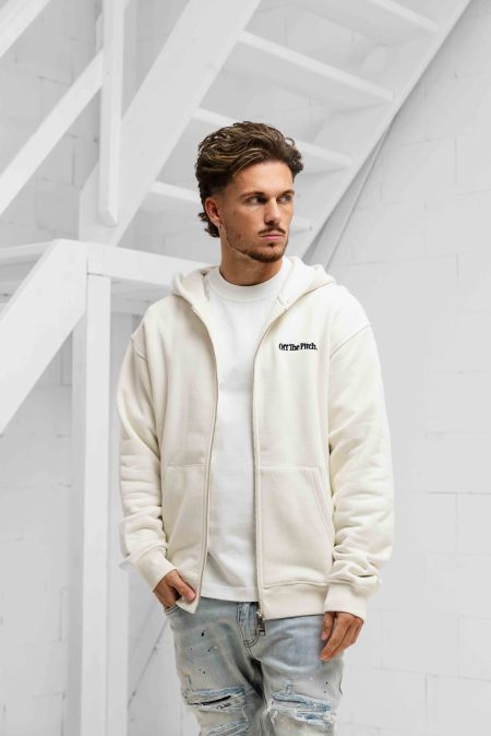 Off The Pitch Wardrobe Essentials Vest Heren Gebroken Wit - Maat XXL - Kleur: Gebroken Wit | Soccerfanshop