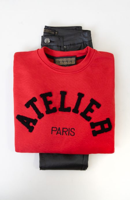 Oversized Atelier Paris Sweater Bright Red