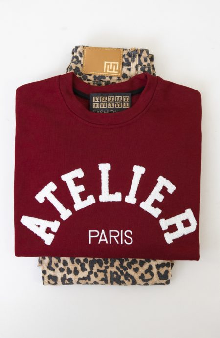 Oversized Atelier Paris Sweater Burgundy